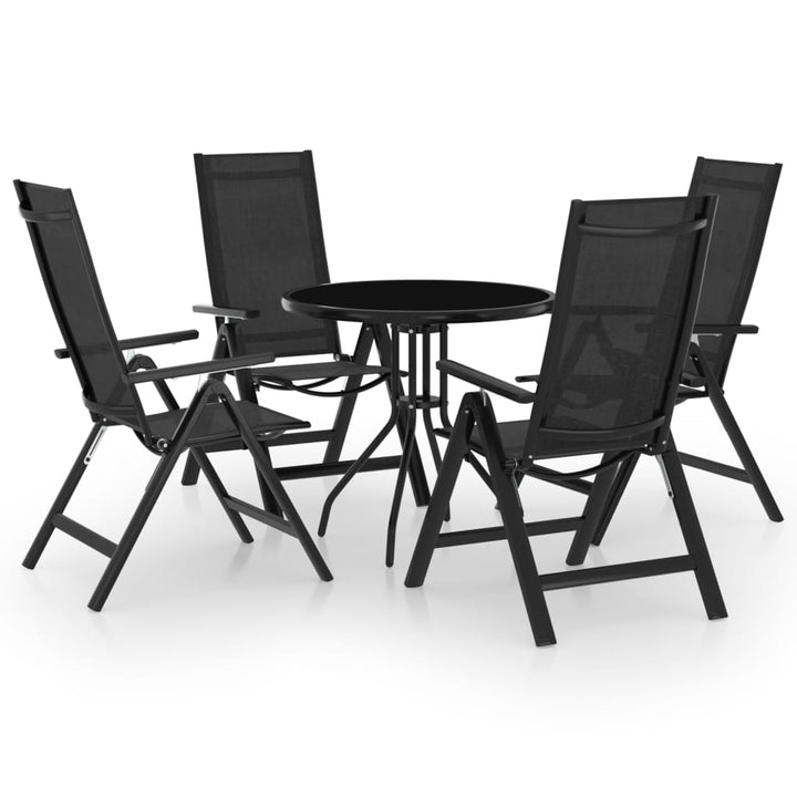 Caféset 5 Delar Svart Och Antracit