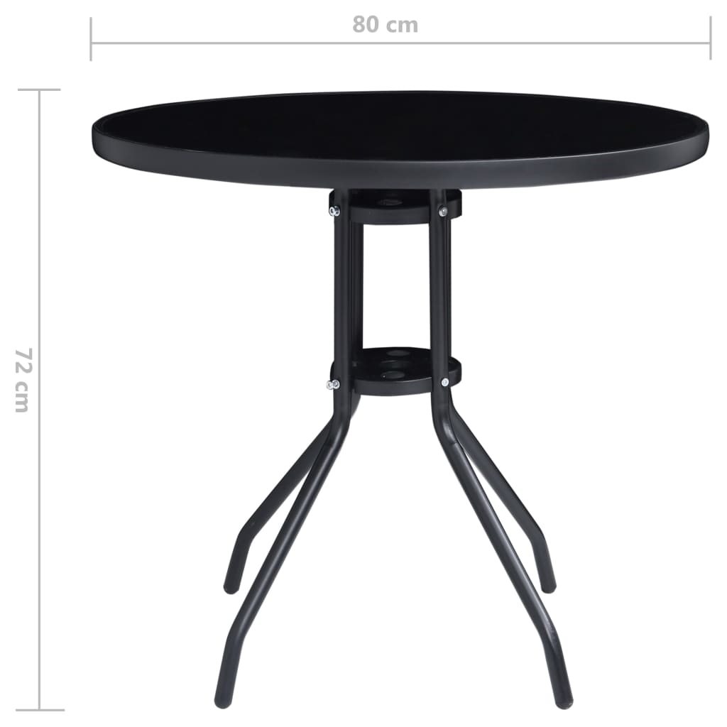Caféset 5 Delar Svart Och Antracit