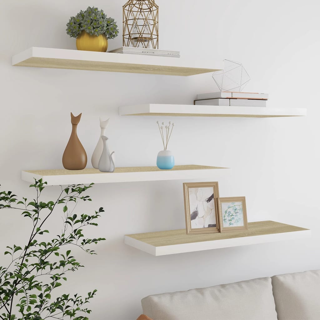Svävande Vägghylla 90X23,5X3,8 Cm Mdf