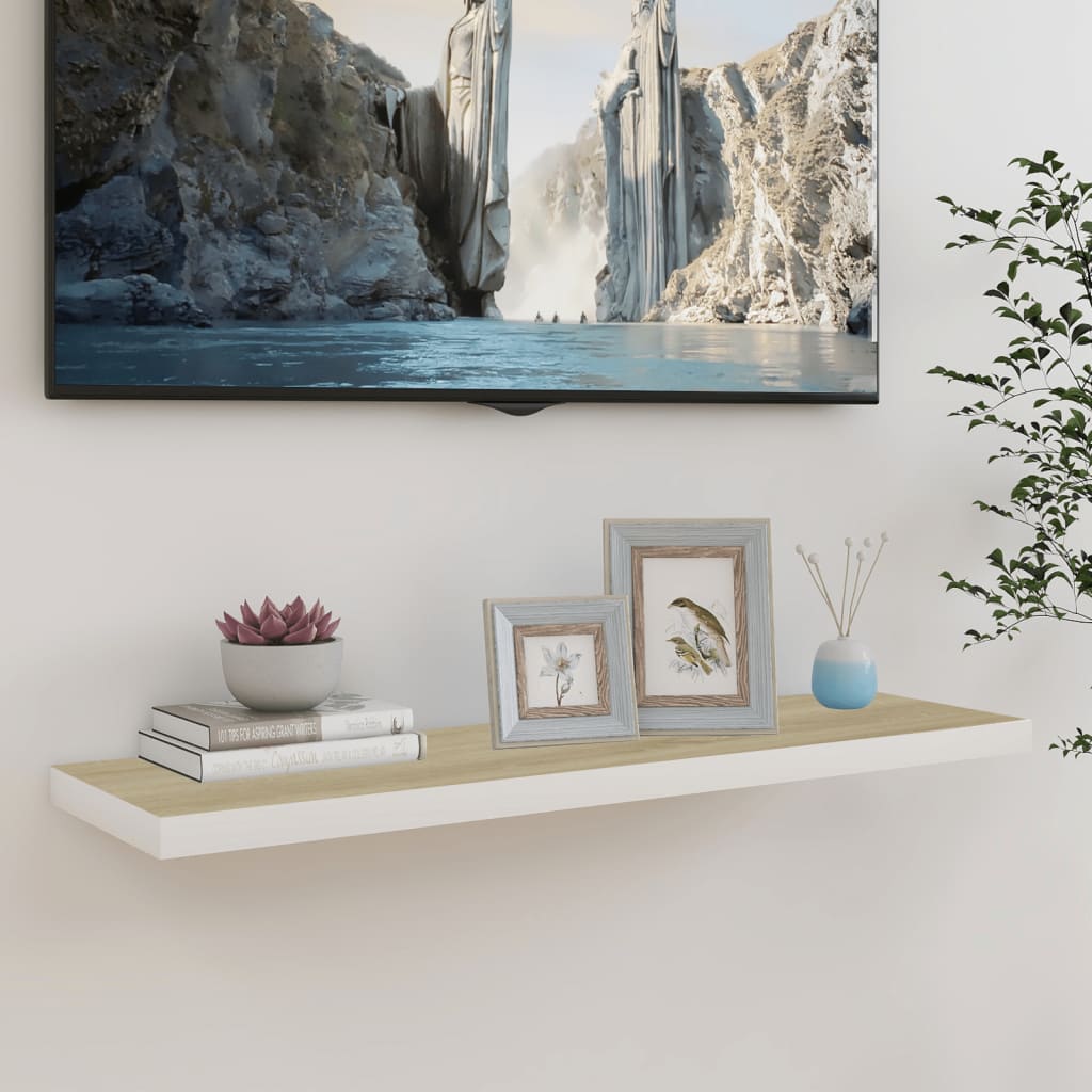 Svävande Vägghylla 90X23,5X3,8 Cm Mdf