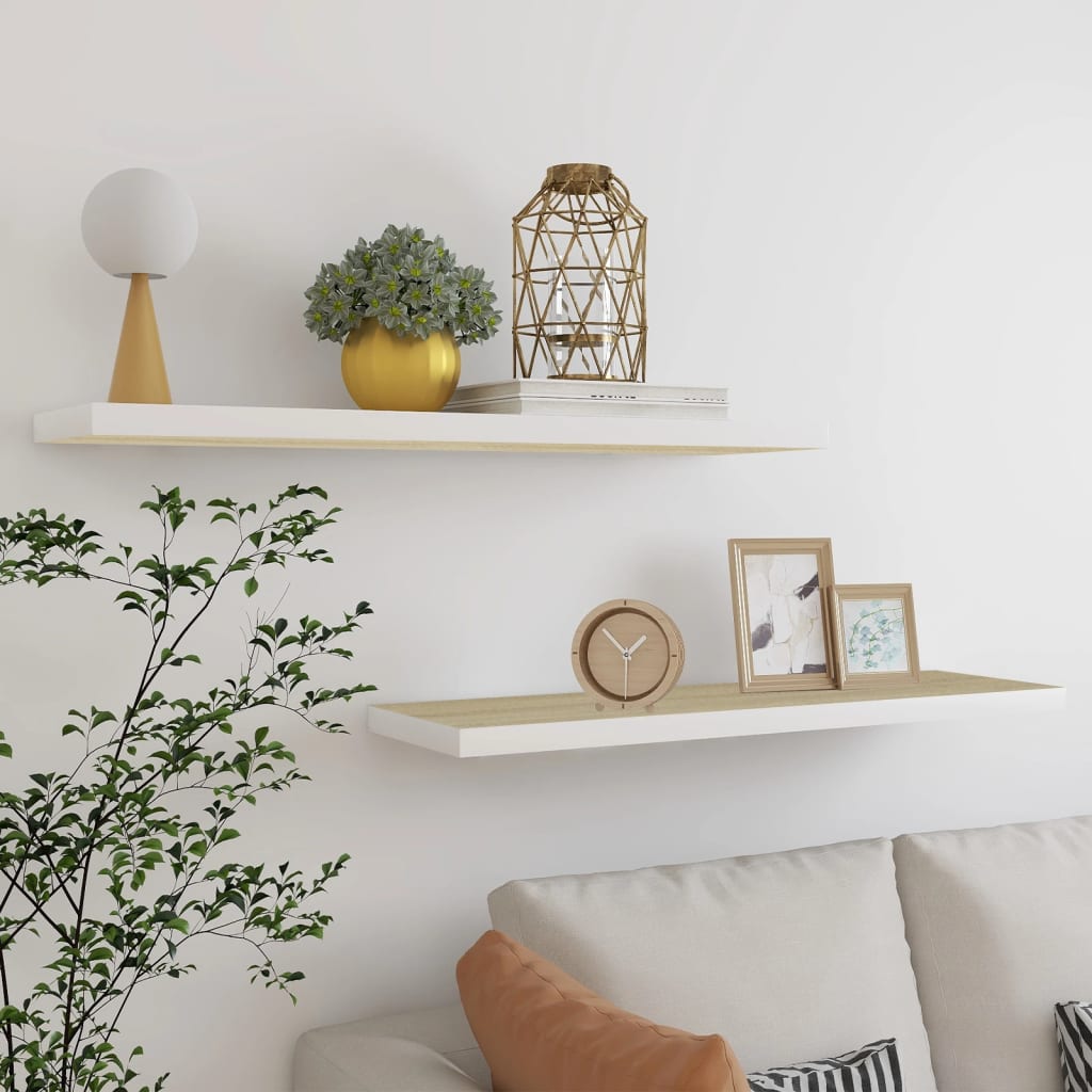 Svävande Vägghylla 90X23,5X3,8 Cm Mdf
