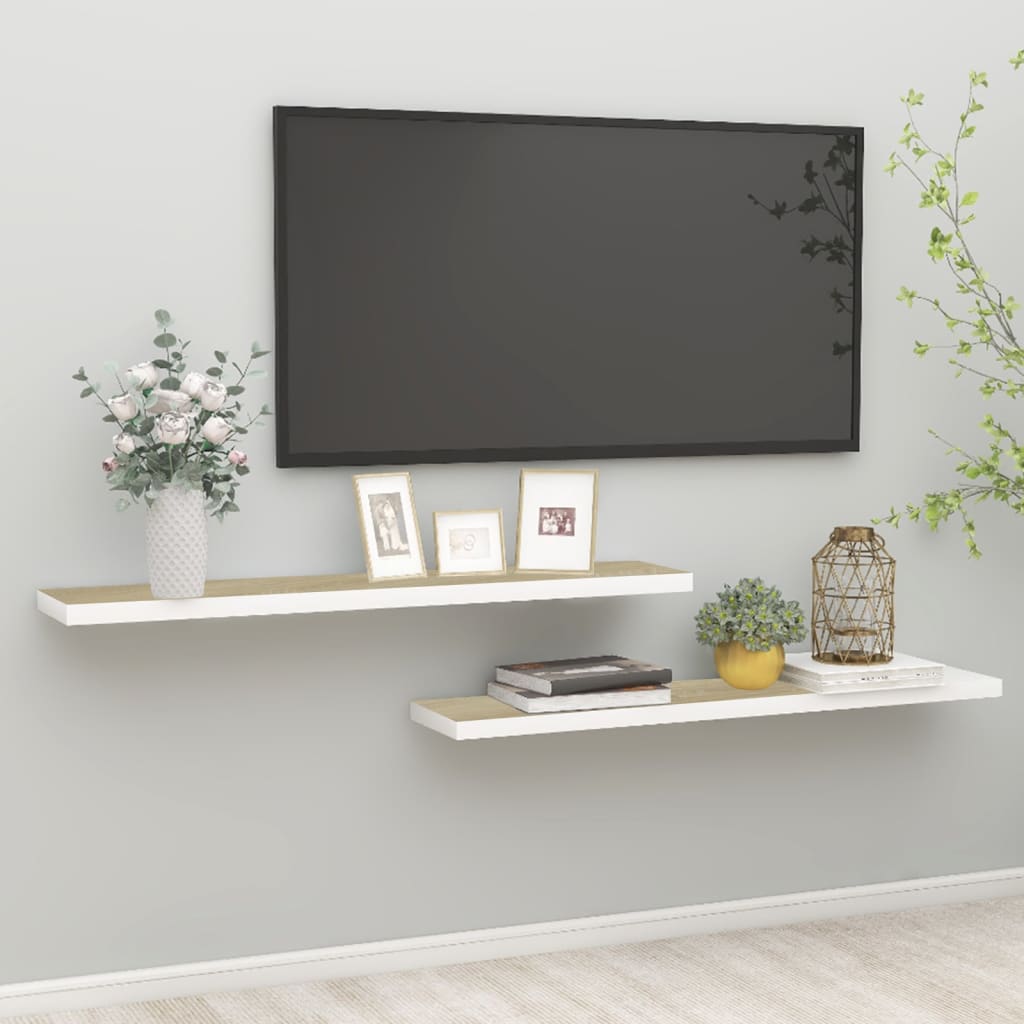 Svävande Vägghylla 90X23,5X3,8 Cm Mdf