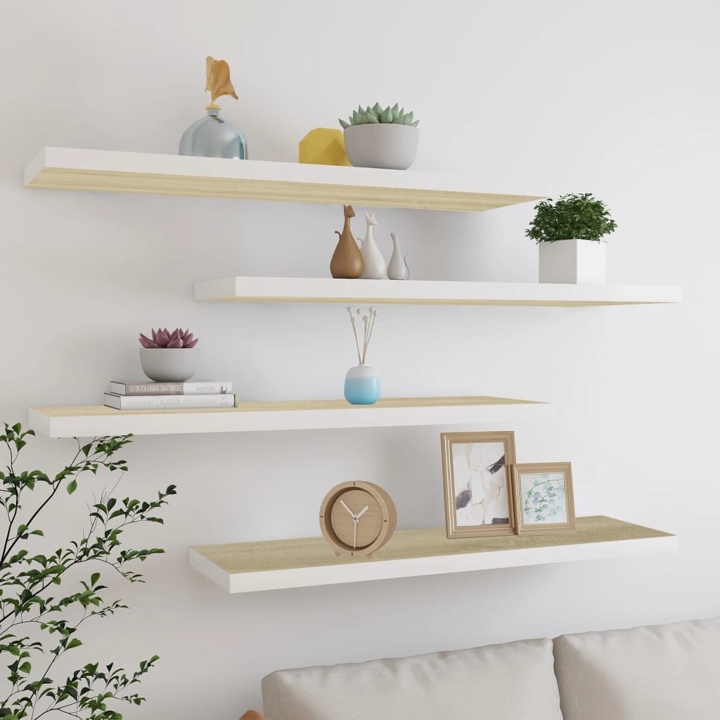 Svävande Vägghylla 90X23,5X3,8 Cm Mdf