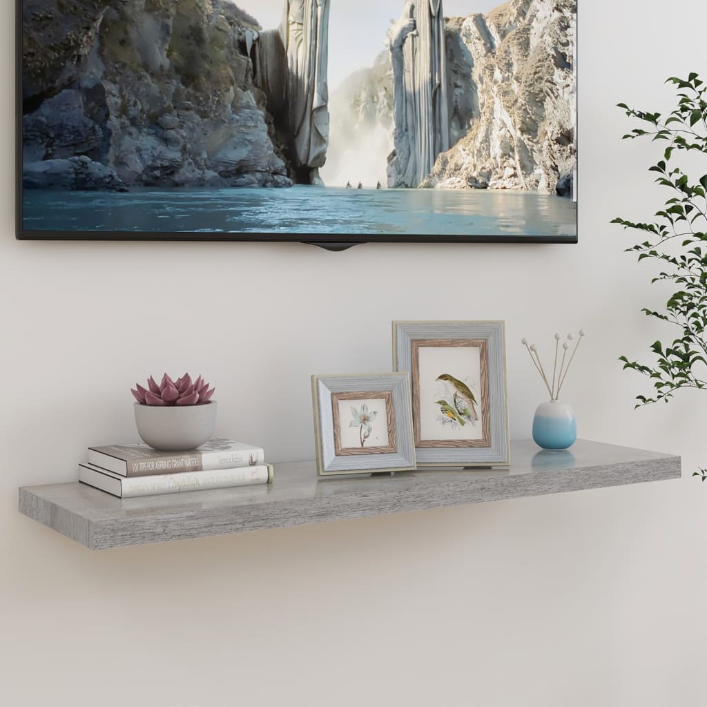 Svävande Vägghylla 90X23,5X3,8 Cm Mdf
