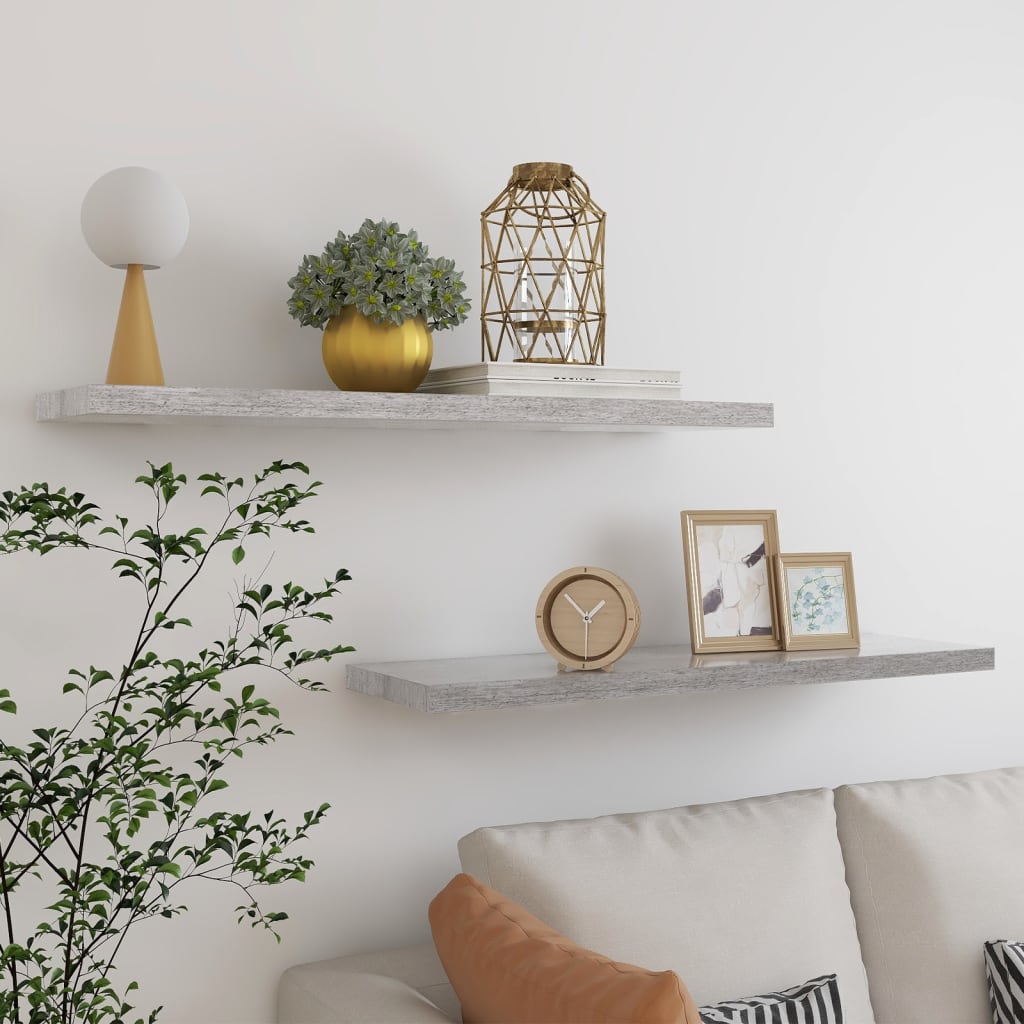 Svävande Vägghylla 90X23,5X3,8 Cm Mdf