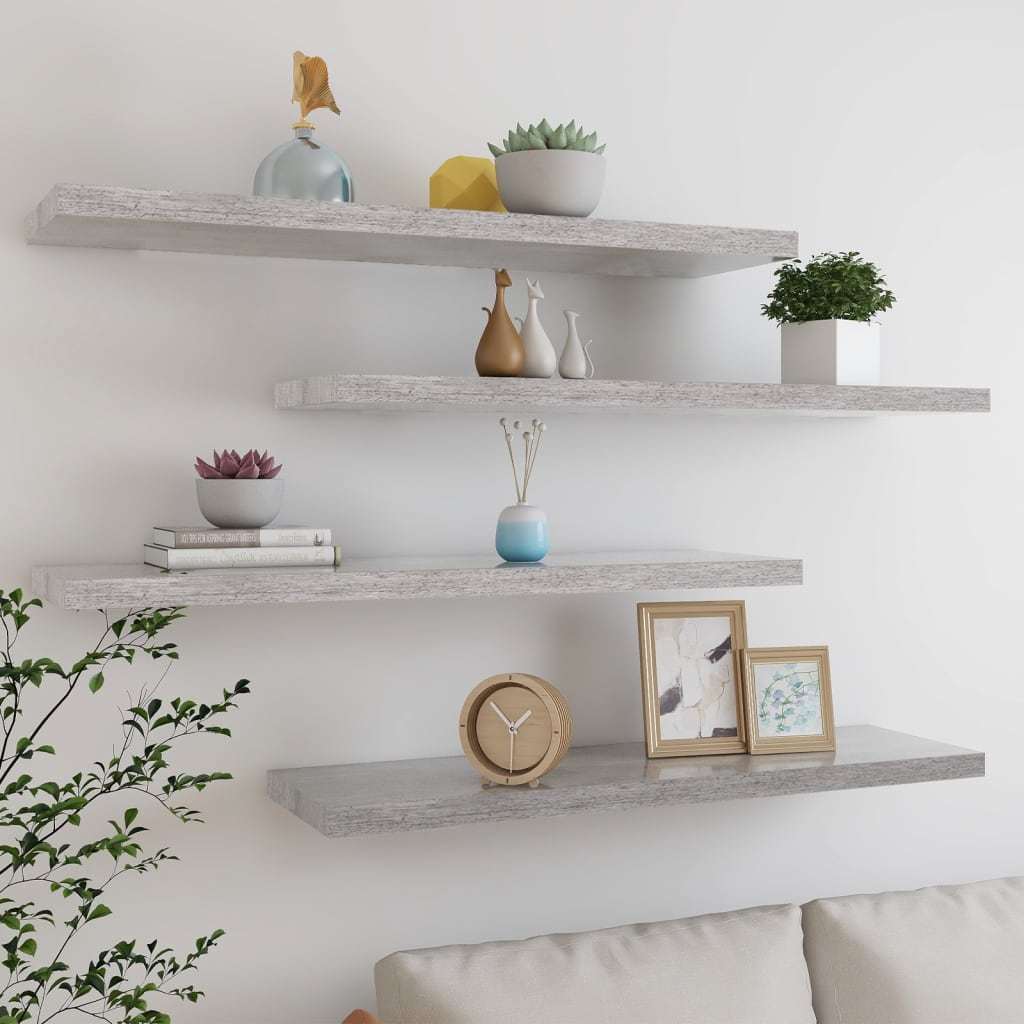 Svävande Vägghylla 90X23,5X3,8 Cm Mdf
