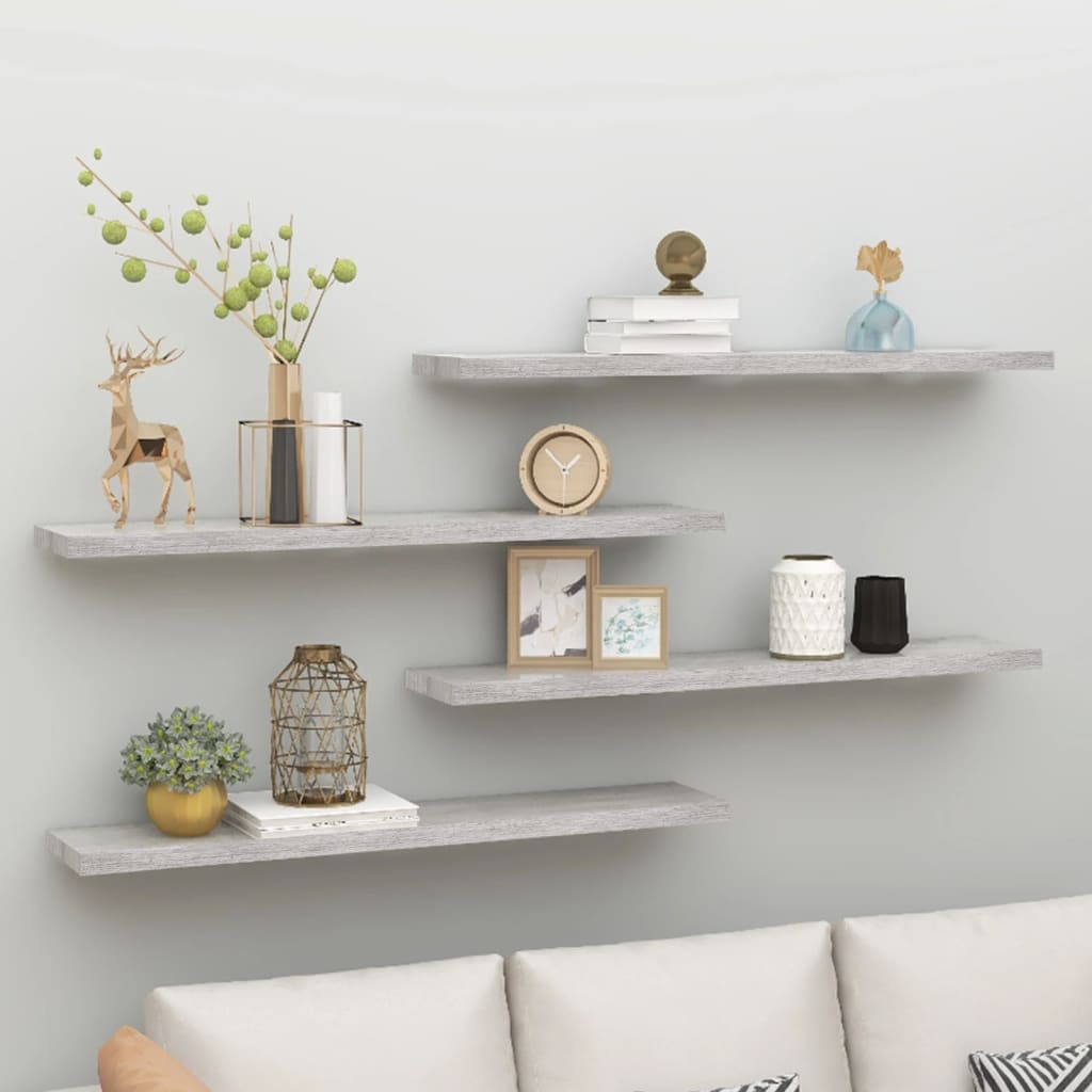 Svävande Vägghylla 90X23,5X3,8 Cm Mdf