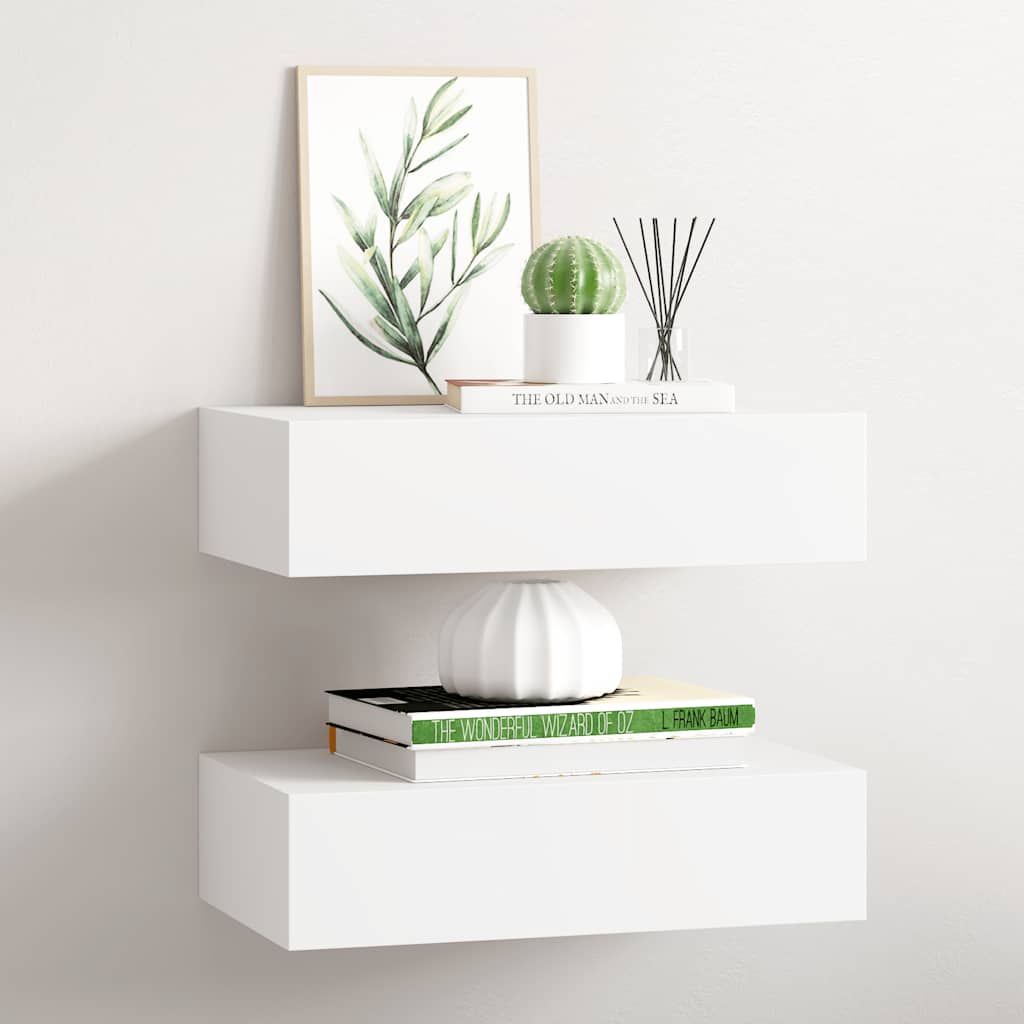 Väggmonterad Låda 2 St 60X23,5X10 Cm Mdf