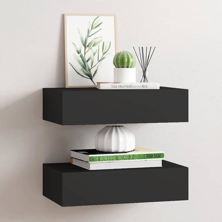 Väggmonterad Låda 2 St 60X23,5X10 Cm Mdf