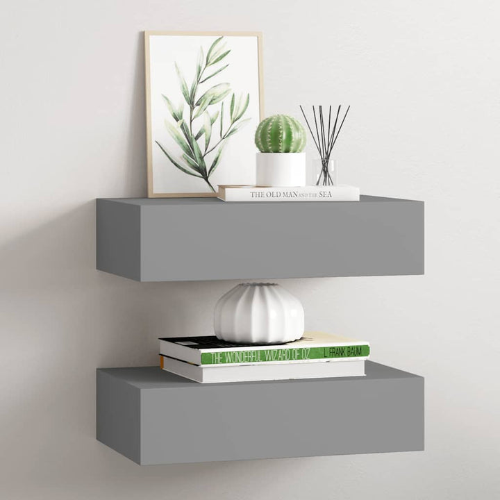Väggmonterad Låda 2 St 60X23,5X10 Cm Mdf