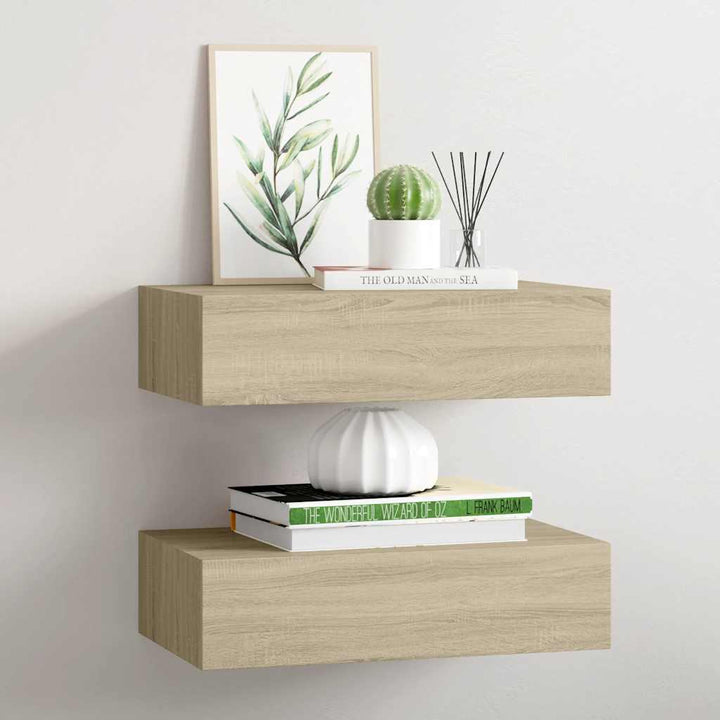 Väggmonterad Låda 2 St 60X23,5X10 Cm Mdf