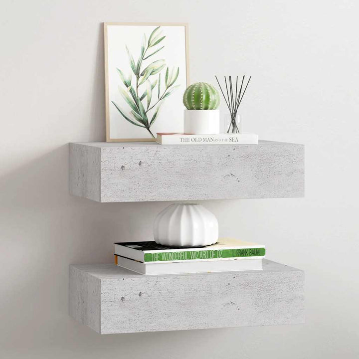 Väggmonterad Låda 2 St 60X23,5X10 Cm Mdf