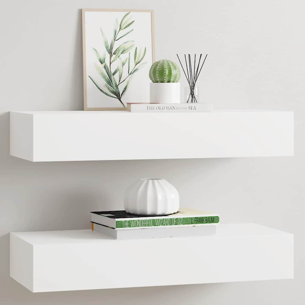Väggmonterad Låda 2 St 60X23,5X10 Cm Mdf