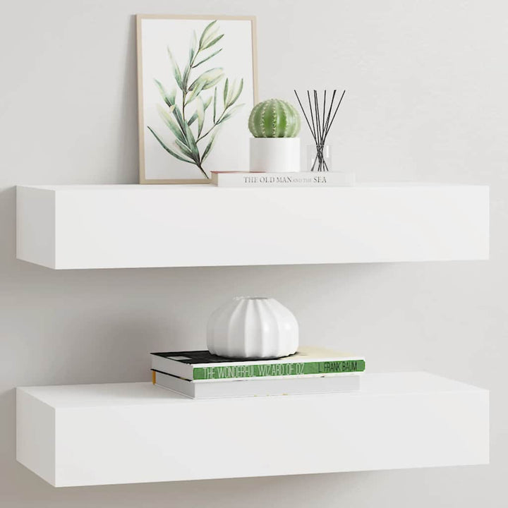 Väggmonterad Låda 2 St 60X23,5X10 Cm Mdf