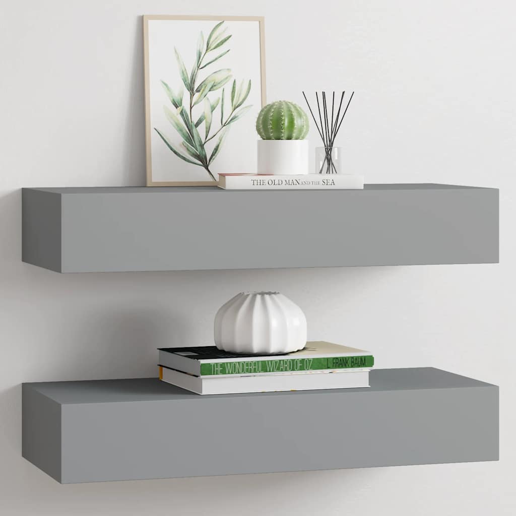 Väggmonterad Låda 2 St 60X23,5X10 Cm Mdf