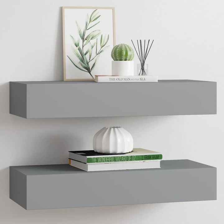 Väggmonterad Låda 2 St 60X23,5X10 Cm Mdf