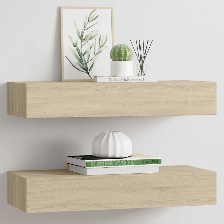 Väggmonterad Låda 2 St 60X23,5X10 Cm Mdf