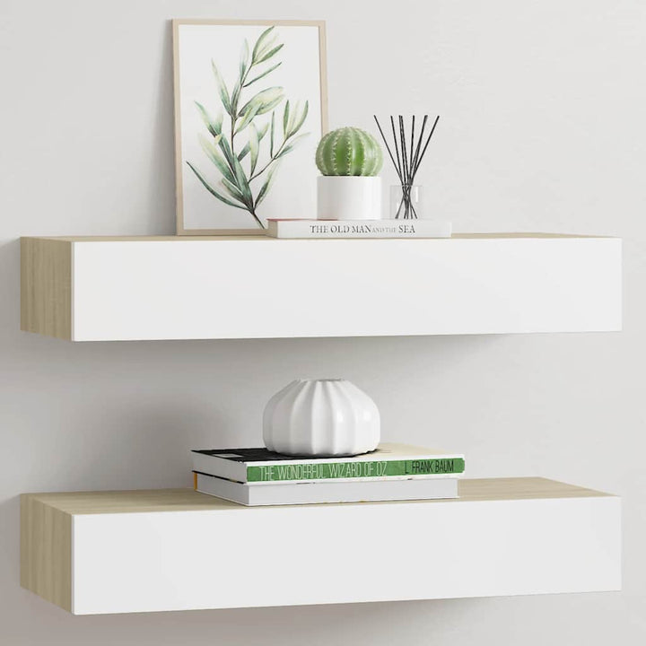Väggmonterad Låda 2 St 60X23,5X10 Cm Mdf