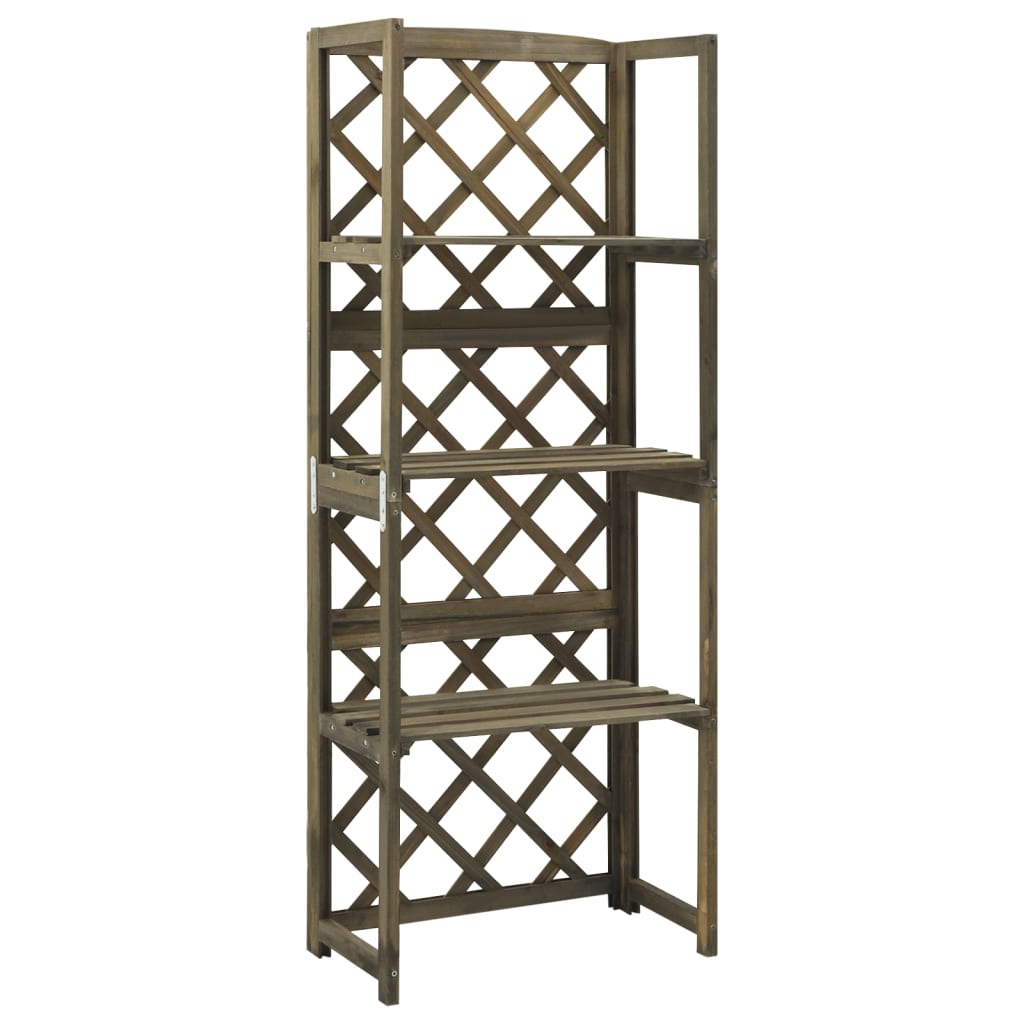 Spaljé Med Hyllor 55X30X140 Cm Massivt Granträ