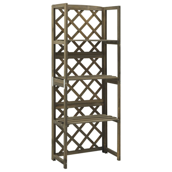 Spaljé Med Hyllor 55X30X140 Cm Massivt Granträ