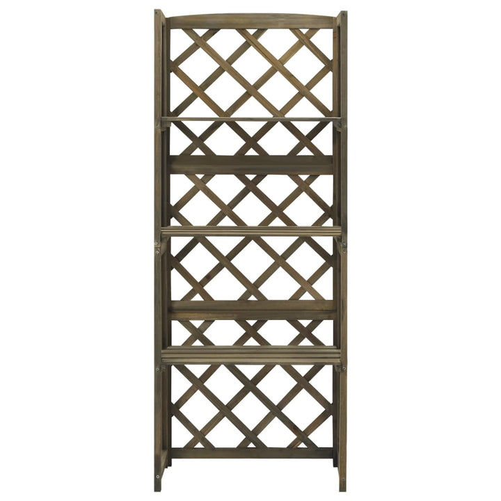 Spaljé Med Hyllor 55X30X140 Cm Massivt Granträ