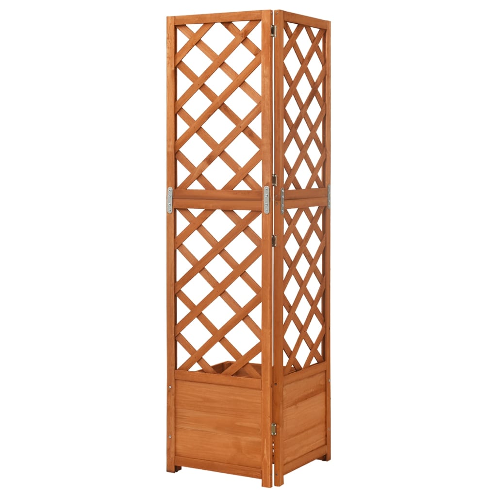 Hörnspaljé Med Odlingslåda 40X40X150 Cm Massivt Granträ