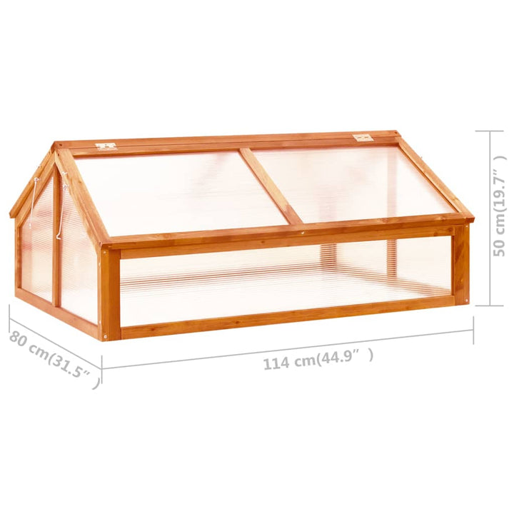 Växthus 114X80X50 Cm Granträ