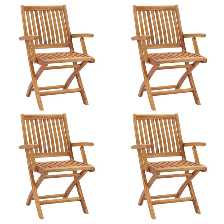Hopfällbara Trädgårdsstolar 4 St Massiv Teak