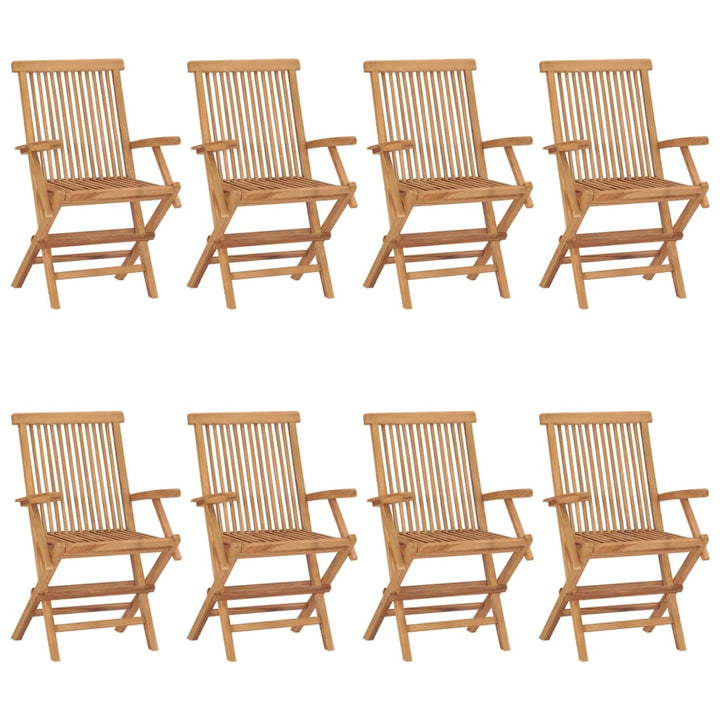 Hopfällbar Trädgårdsstol 2 St Massiv Teak