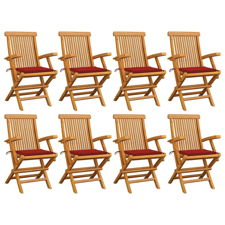 Hopfällbara Stolar Med A Dynor 6 St Massivt Teakträ