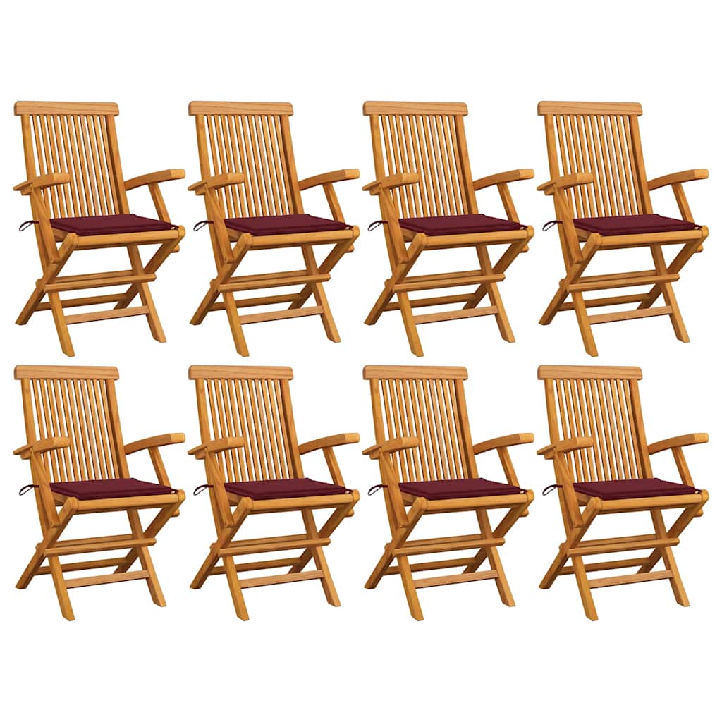 Hopfällbara Stolar Med A Dynor 6 St Massivt Teakträ