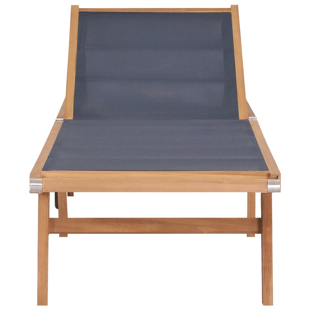 Hopfällbara Solsängar Med Hjul 2 St Massiv Teak Och Textil