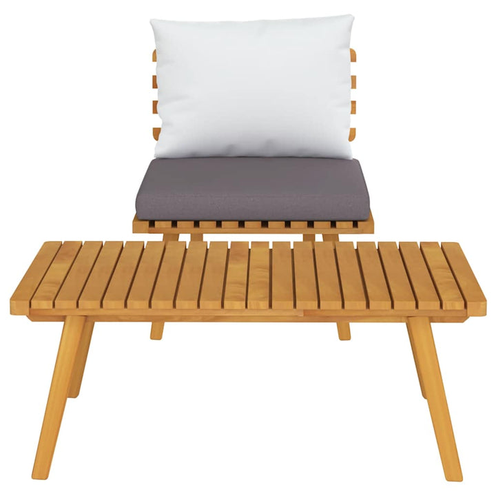 Loungegrupp För Trädgården Med Dynor 2 Delar Massivt Akaciaträ