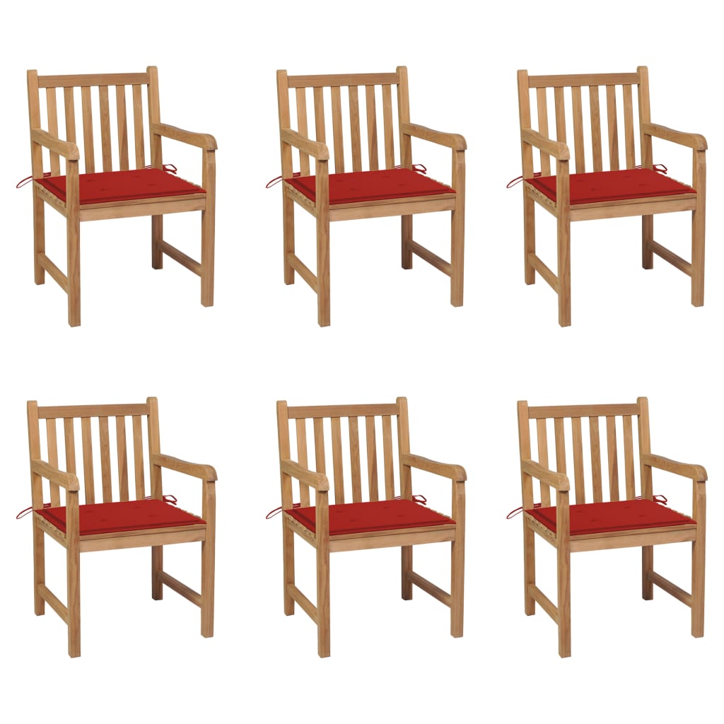 Trädgårdsstolar 6 St Med A Dynor Massiv Teak
