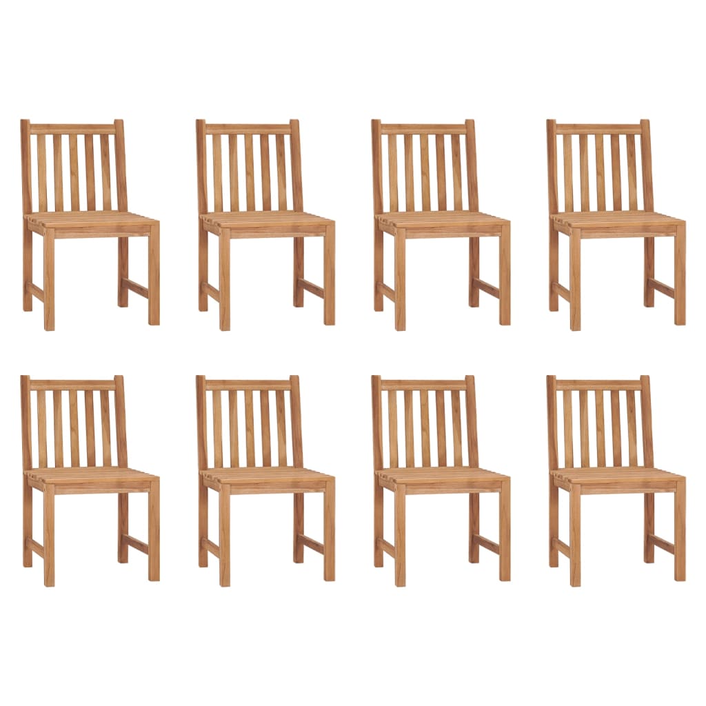 Hopfällbara Trädgårdsstolar 8 St Massiv Teak