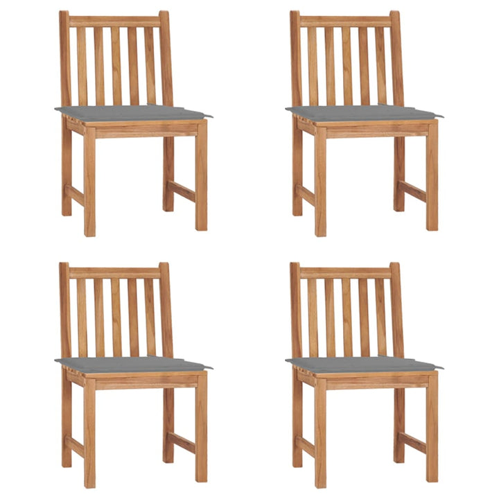 Trädgårdsstolar 2 St Med Dynor Massiv Teak