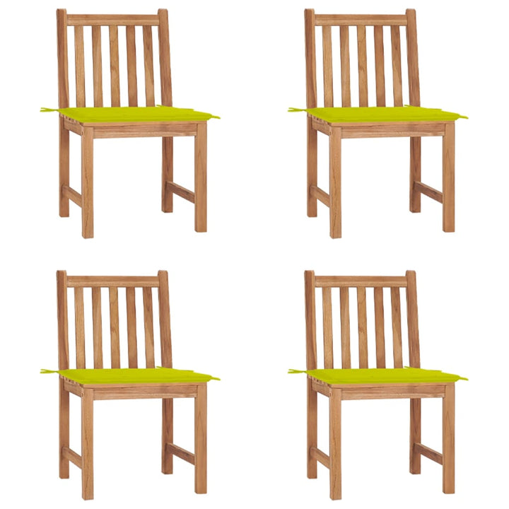 Trädgårdsstolar 2 St Med Dynor Massiv Teak