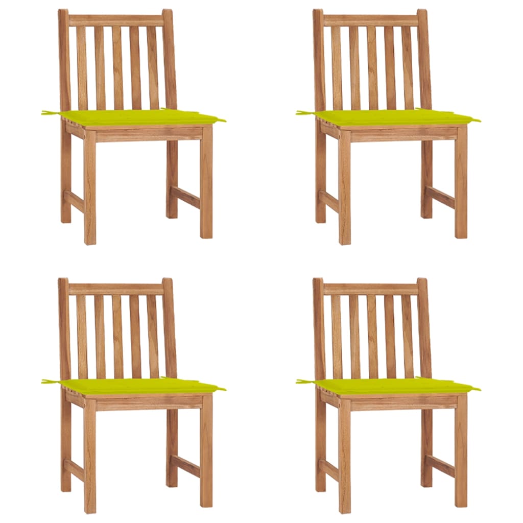 Trädgårdsstolar 2 St Med Dynor Massiv Teak