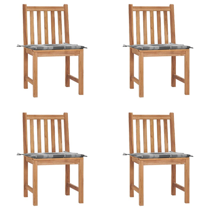 Trädgårdsstolar 2 St Med Dynor Massiv Teak