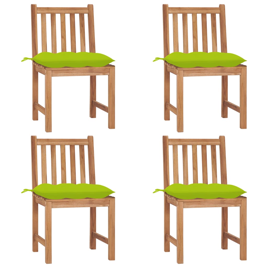 Trädgårdsstolar 2 St Med Dynor Massiv Teak