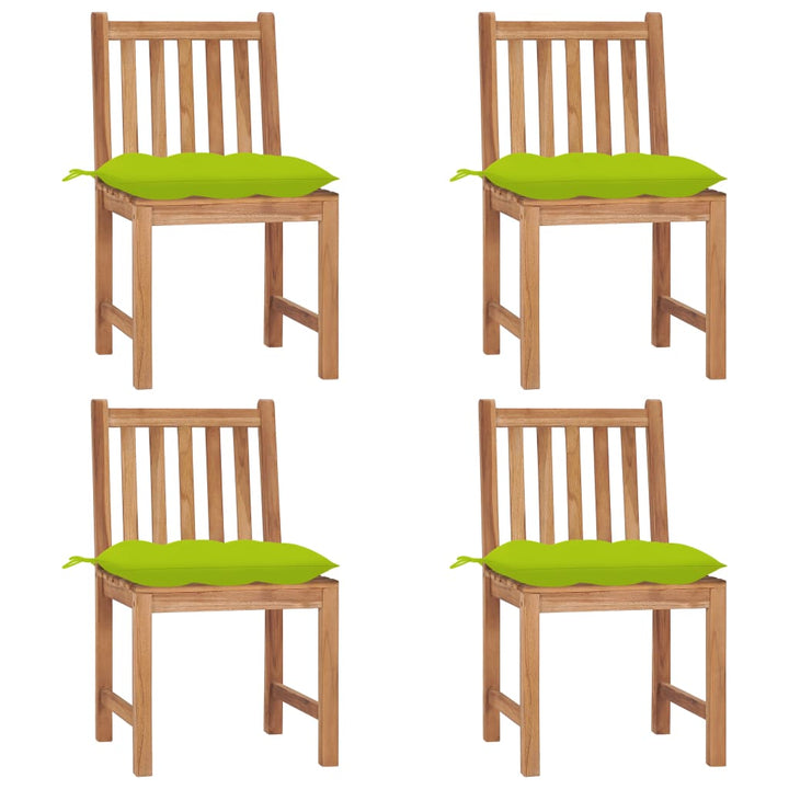 Trädgårdsstolar 2 St Med Dynor Massiv Teak