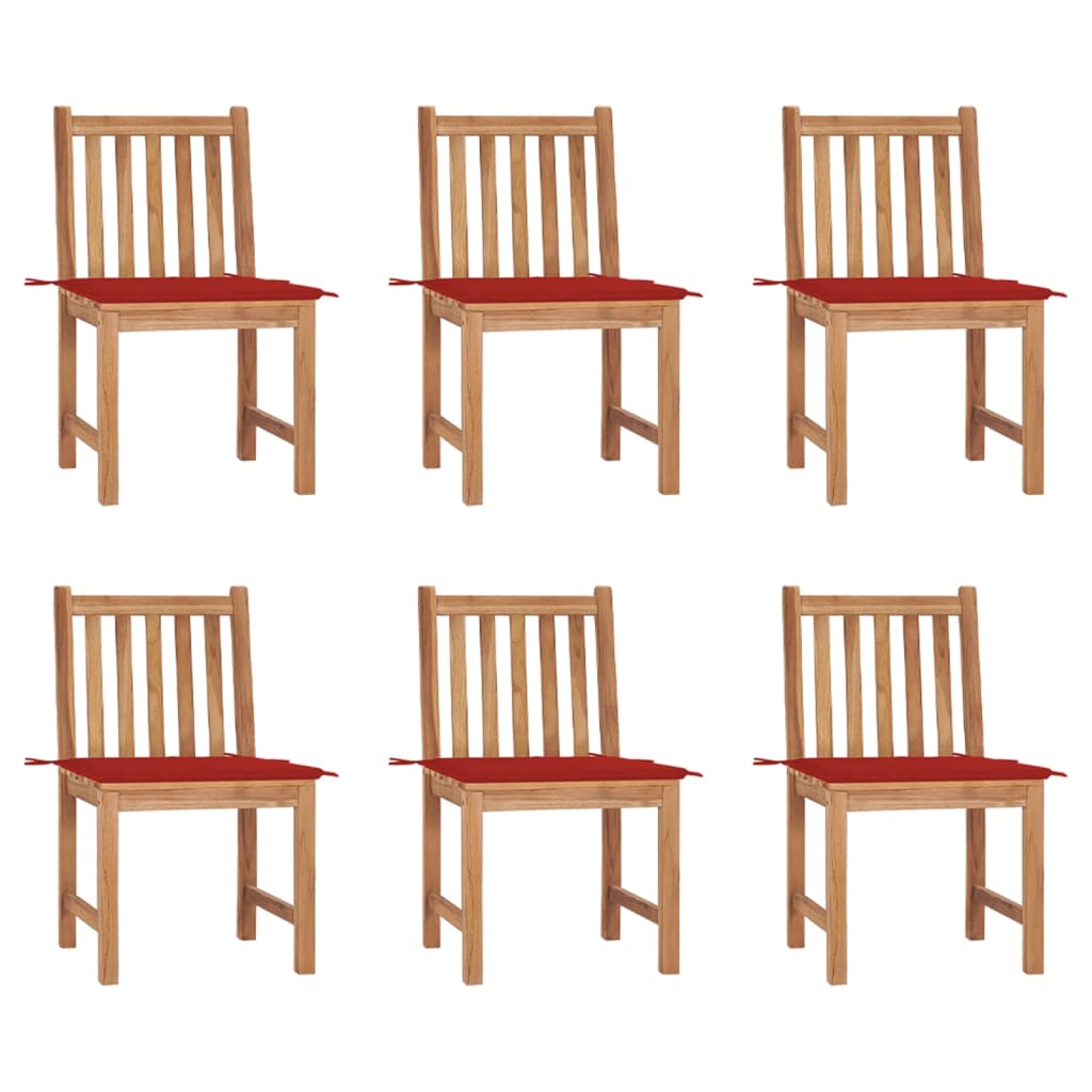 Trädgårdsstolar 2 St Med Dynor Massiv Teak