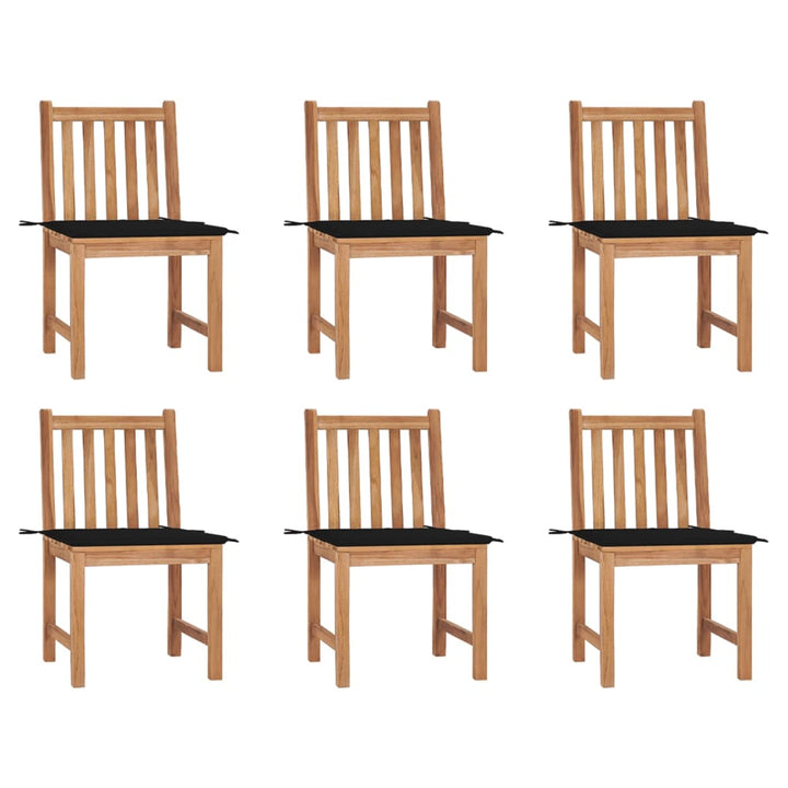 Trädgårdsstolar 2 St Med Dynor Massiv Teak