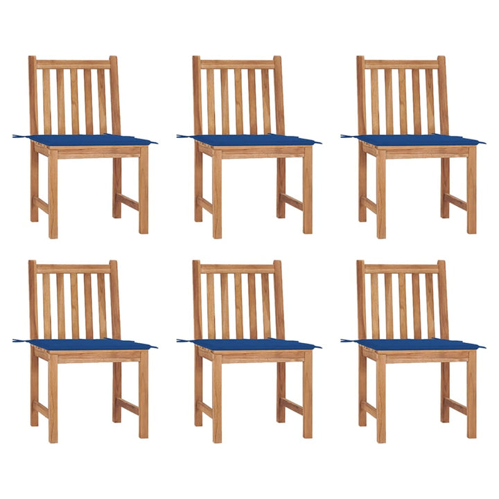 Trädgårdsstolar 2 St Med Dynor Massiv Teak