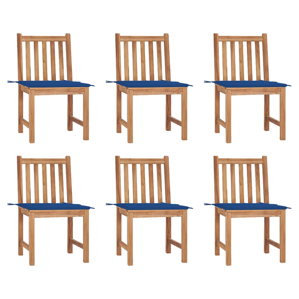 Trädgårdsstolar 2 St Med Dynor Massiv Teak