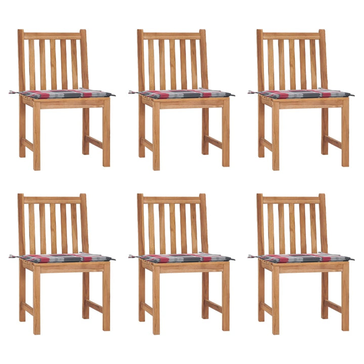 Trädgårdsstolar 2 St Med Dynor Massiv Teak