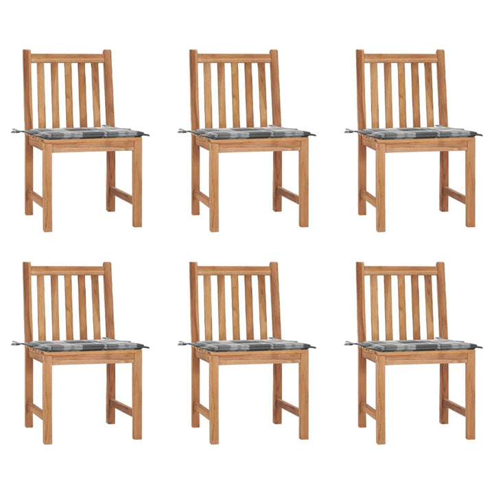 Trädgårdsstolar 2 St Med Dynor Massiv Teak