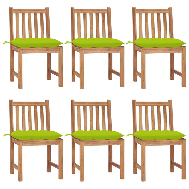 Trädgårdsstolar 2 St Med Dynor Massiv Teak
