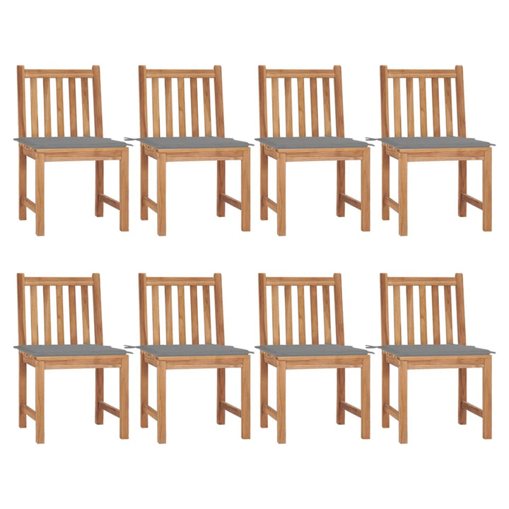 Trädgårdsstolar 2 St Med Dynor Massiv Teak