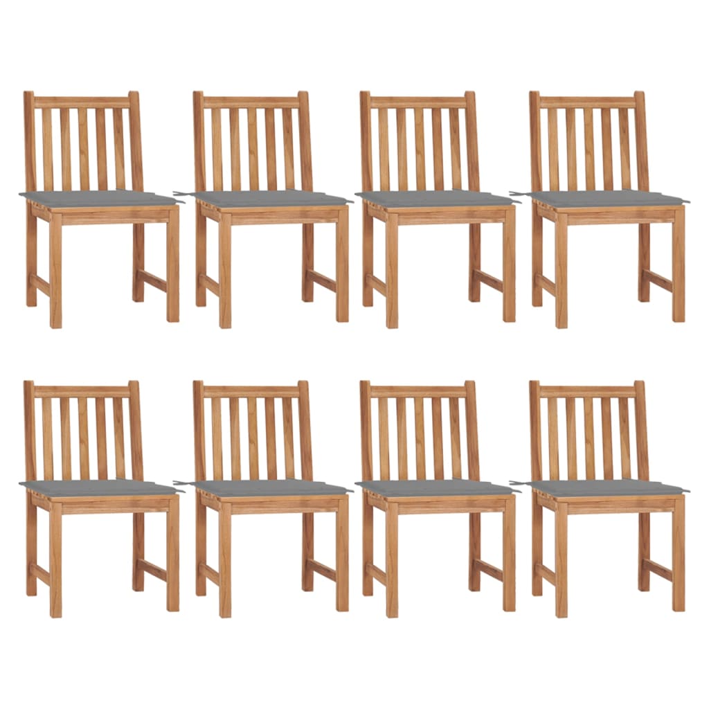 Trädgårdsstolar 2 St Med Dynor Massiv Teak